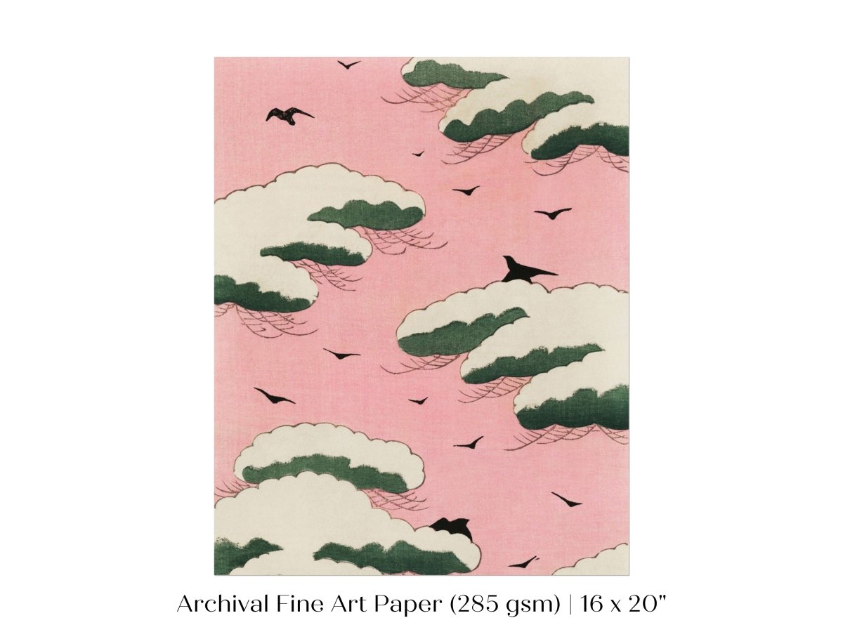Pink Sky | Japanese Illustration | P135 - Single Art Prints - Piccolo Fiore Prints
