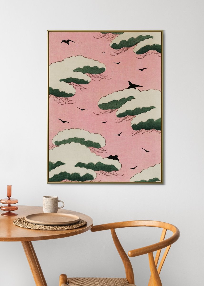 Pink Sky | Japanese Illustration | P135 - Single Art Prints - Piccolo Fiore Prints