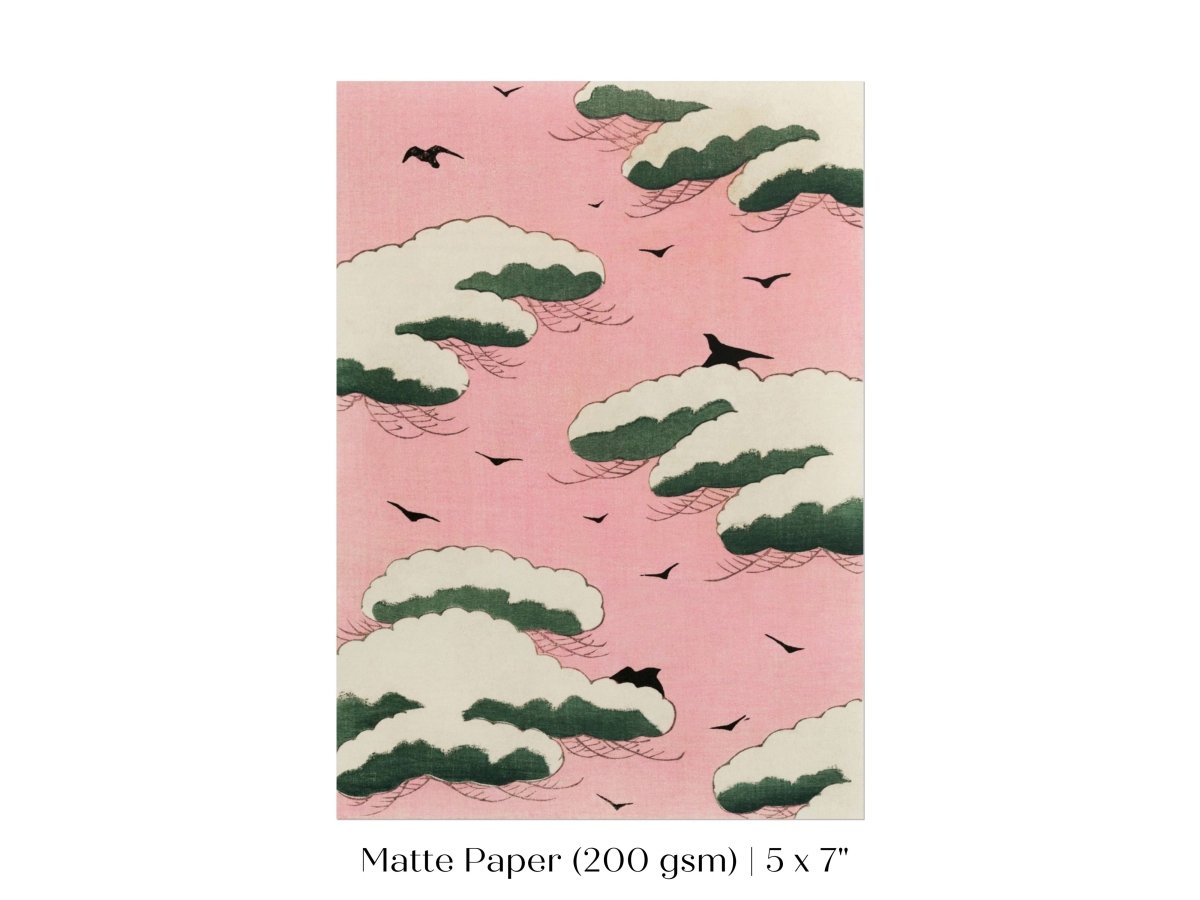 Pink Sky | Japanese Illustration | P135 - Single Art Prints - Piccolo Fiore Prints