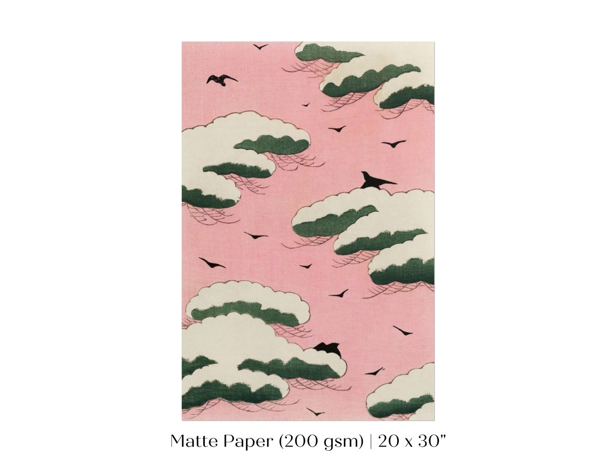 Pink Sky | Japanese Illustration | P135 - Single Art Prints - Piccolo Fiore Prints
