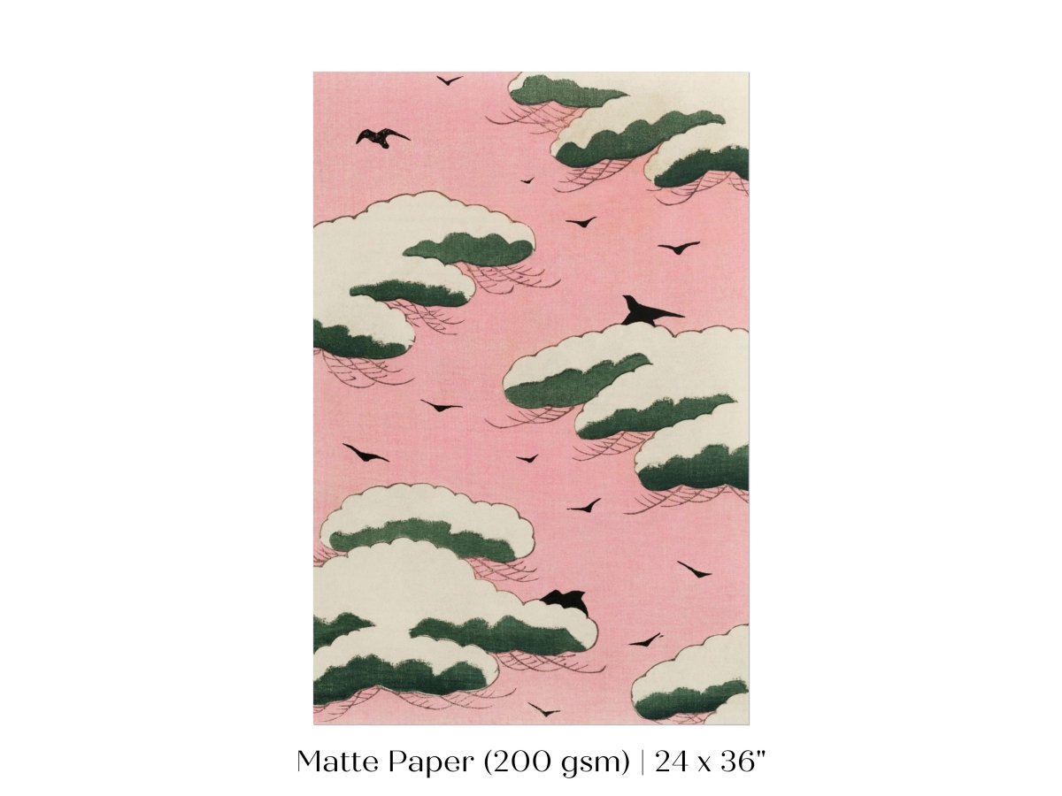 Pink Sky | Japanese Illustration | P135 - Single Art Prints - Piccolo Fiore Prints
