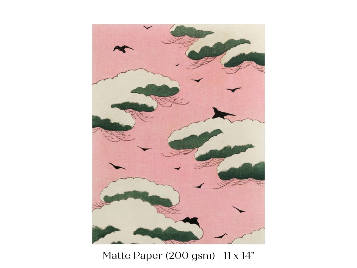 Pink Sky | Japanese Illustration | P135 - Single Art Prints - Piccolo Fiore Prints