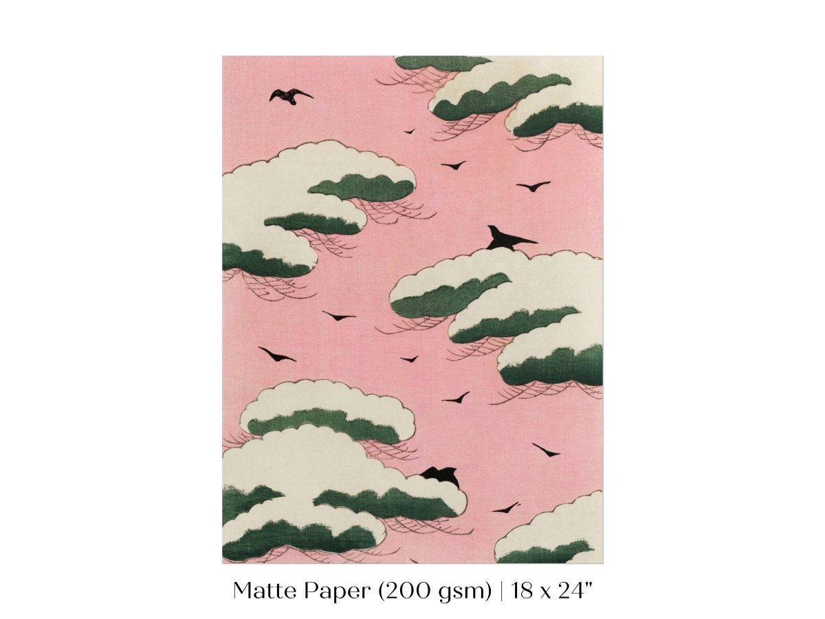 Pink Sky | Japanese Illustration | P135 - Single Art Prints - Piccolo Fiore Prints