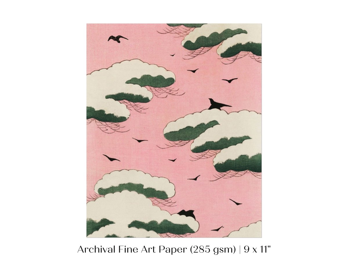Pink Sky | Japanese Illustration | P135 - Single Art Prints - Piccolo Fiore Prints