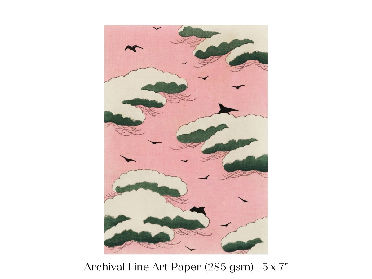 Pink Sky | Japanese Illustration | P135 - Single Art Prints - Piccolo Fiore Prints