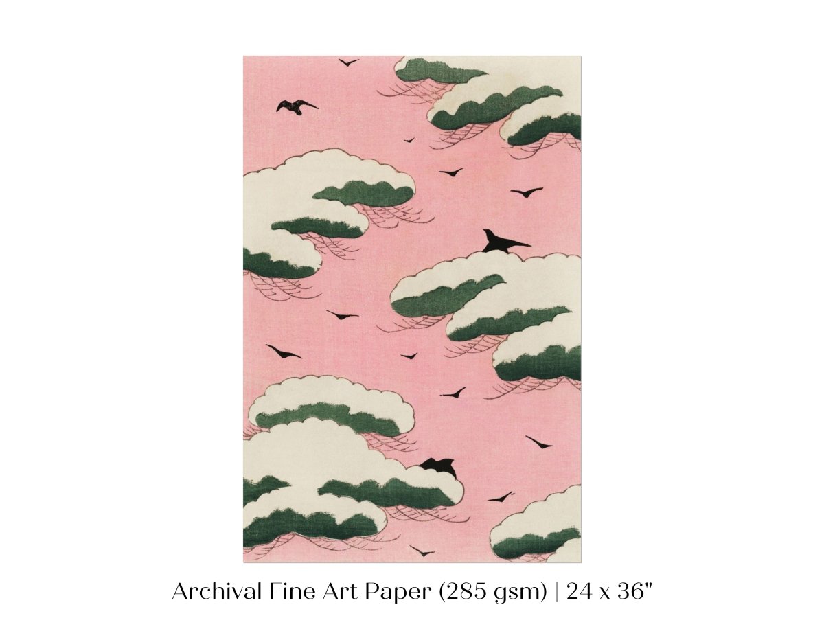 Pink Sky | Japanese Illustration | P135 - Single Art Prints - Piccolo Fiore Prints