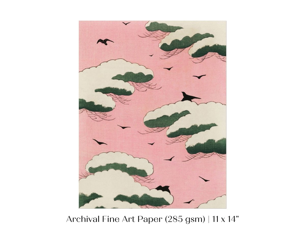 Pink Sky | Japanese Illustration | P135 - Single Art Prints - Piccolo Fiore Prints