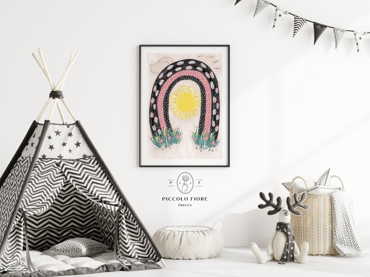 Rainbow and Sunshine | K3 - Single Art Prints - Piccolo Fiore Prints