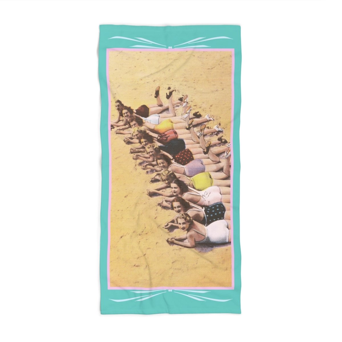 Retro Lounging Ladies at the Beach | Beach Towel - Beach Towel - Piccolo Fiore Prints