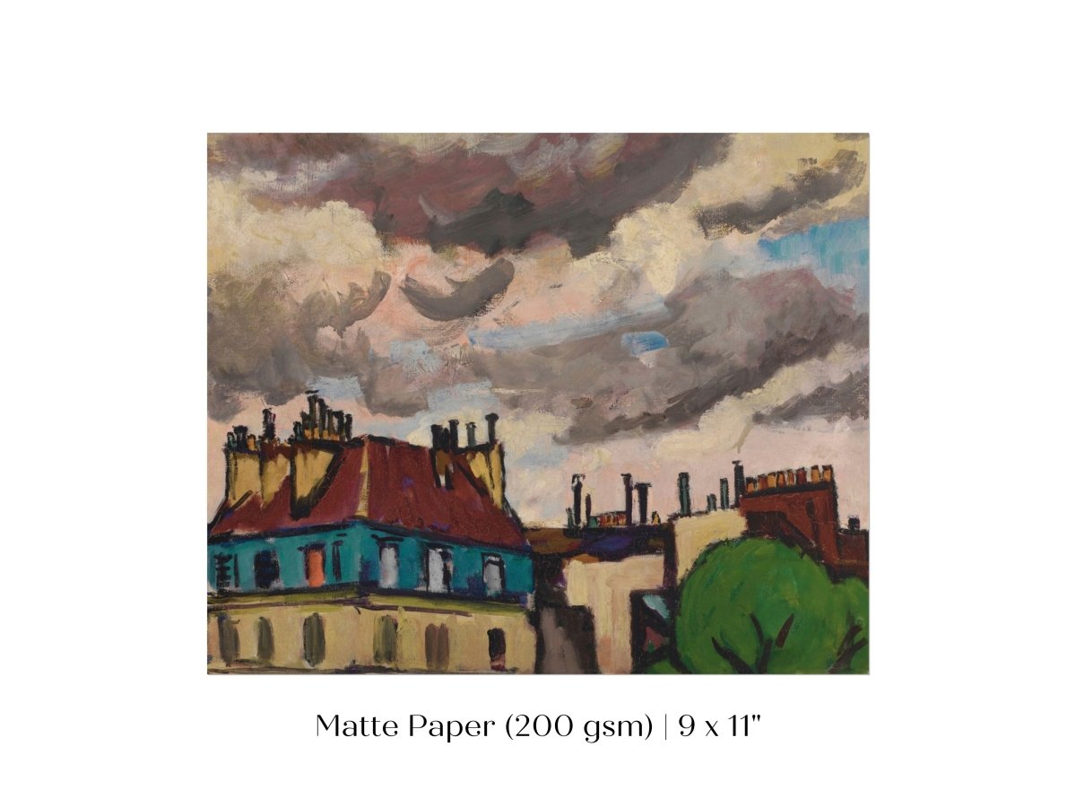 Rooftops and Clouds, Paris | P499 - Single Art Prints - Piccolo Fiore Prints