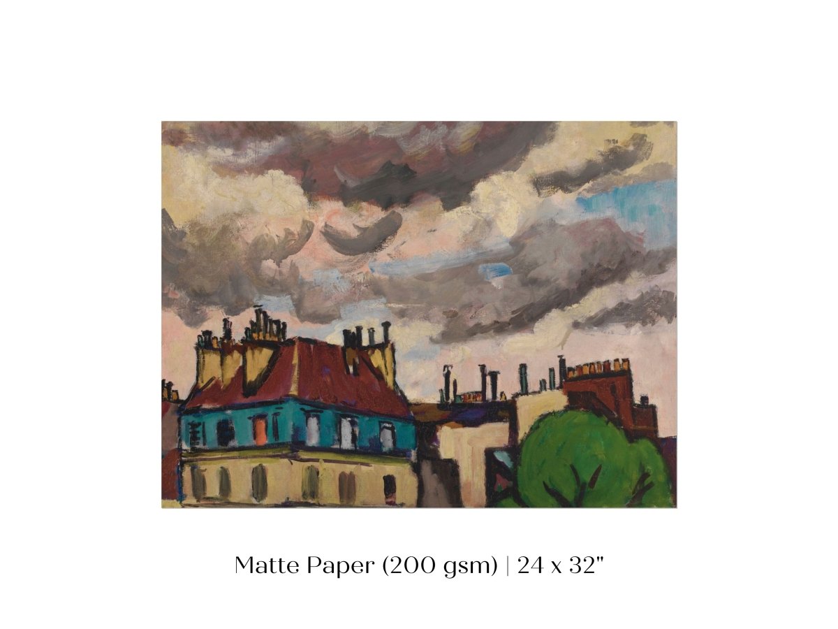 Rooftops and Clouds, Paris | P499 - Single Art Prints - Piccolo Fiore Prints