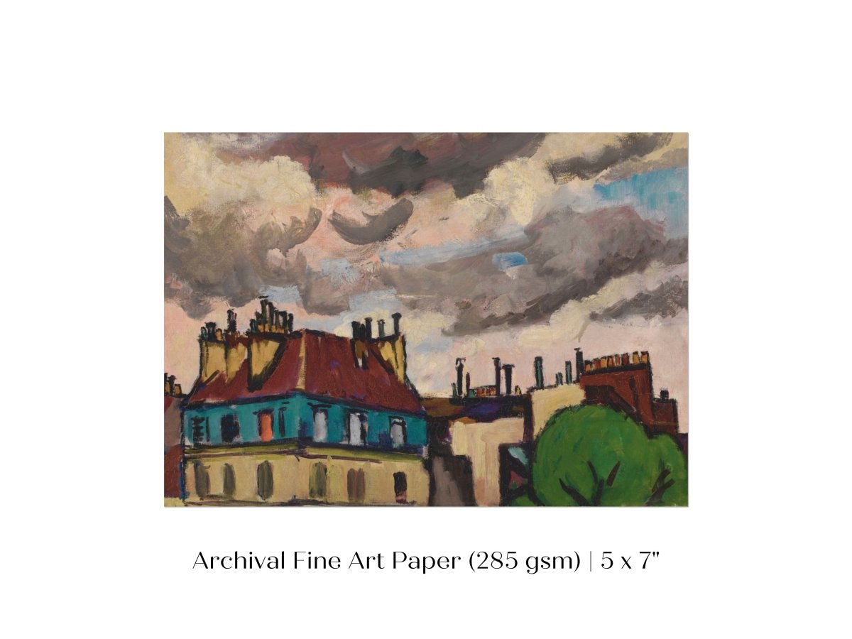 Rooftops and Clouds, Paris | P499 - Single Art Prints - Piccolo Fiore Prints
