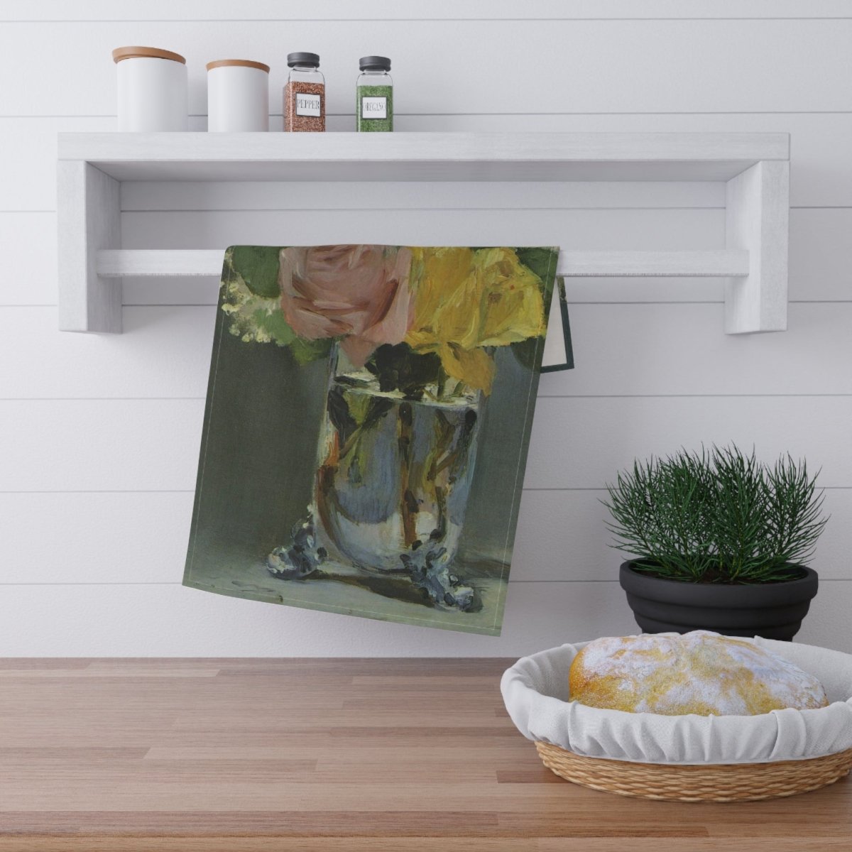 Roses and Lilies | Tea Towel - Tea Towel - Piccolo Fiore Prints
