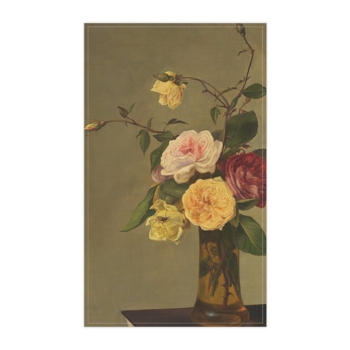 Roses in a Vase | Tea Towel - Tea Towel - Piccolo Fiore Prints