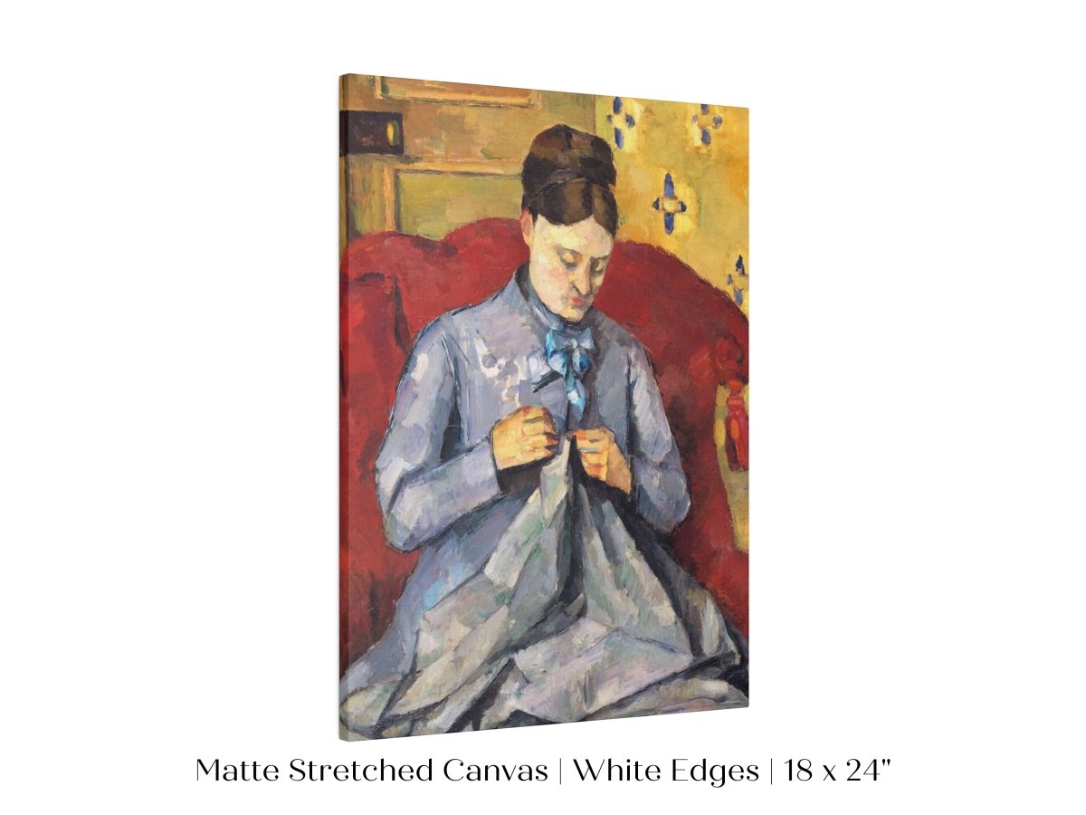 Sewing in a Red Chair | P307 - Single Art Prints - Piccolo Fiore Prints