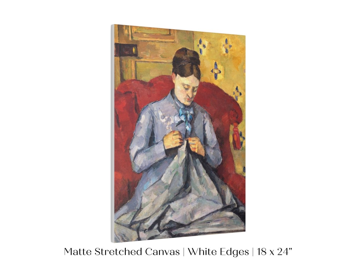 Sewing in a Red Chair | P307 - Single Art Prints - Piccolo Fiore Prints