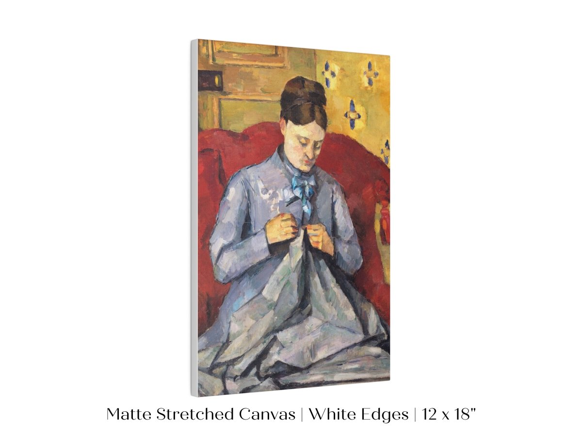 Sewing in a Red Chair | P307 - Single Art Prints - Piccolo Fiore Prints