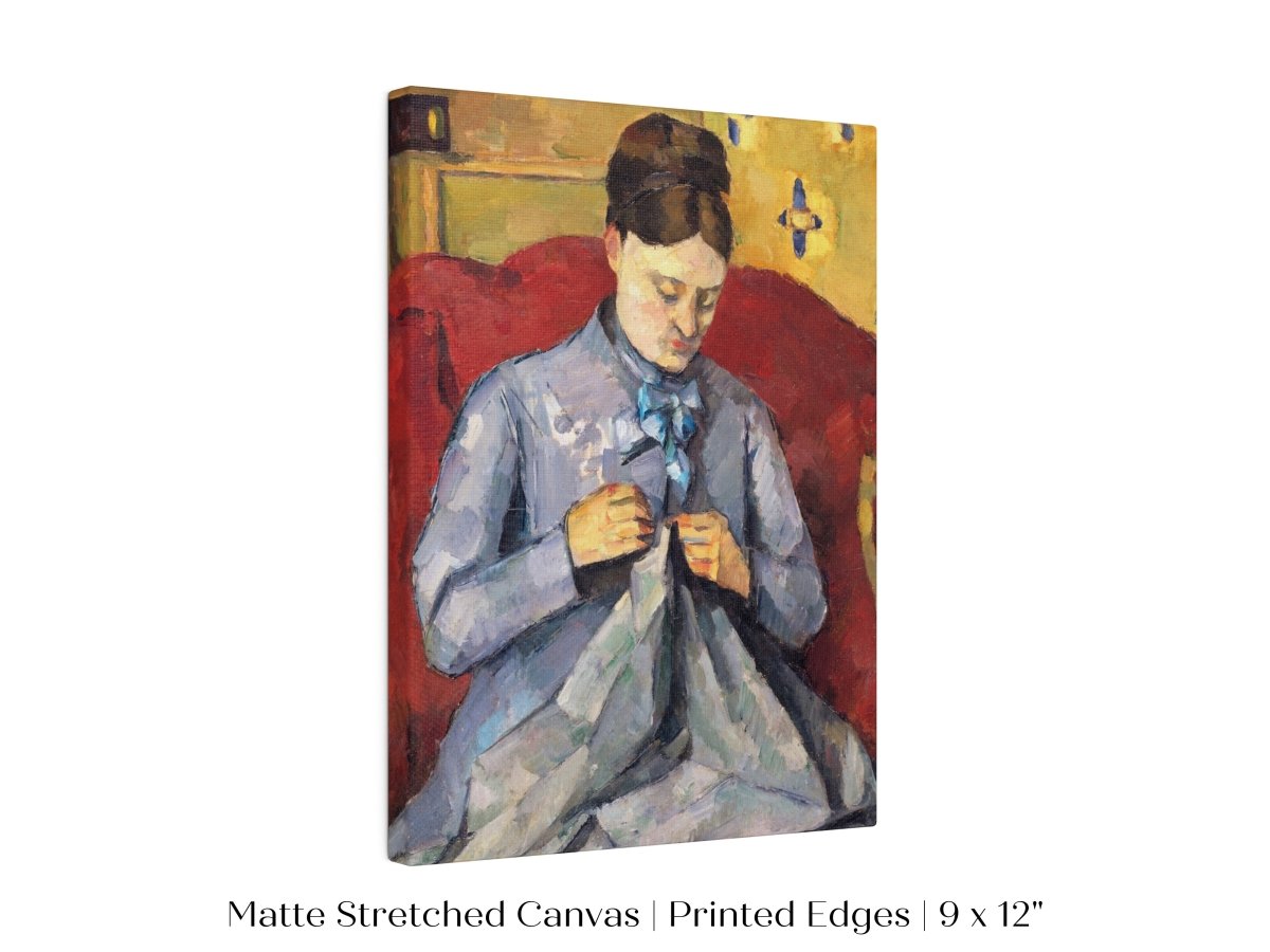 Sewing in a Red Chair | P307 - Single Art Prints - Piccolo Fiore Prints