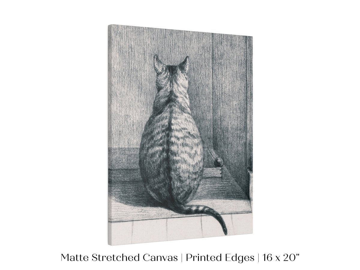 Sitting Cat Sketch | P215 - Single Art Prints - Piccolo Fiore Prints