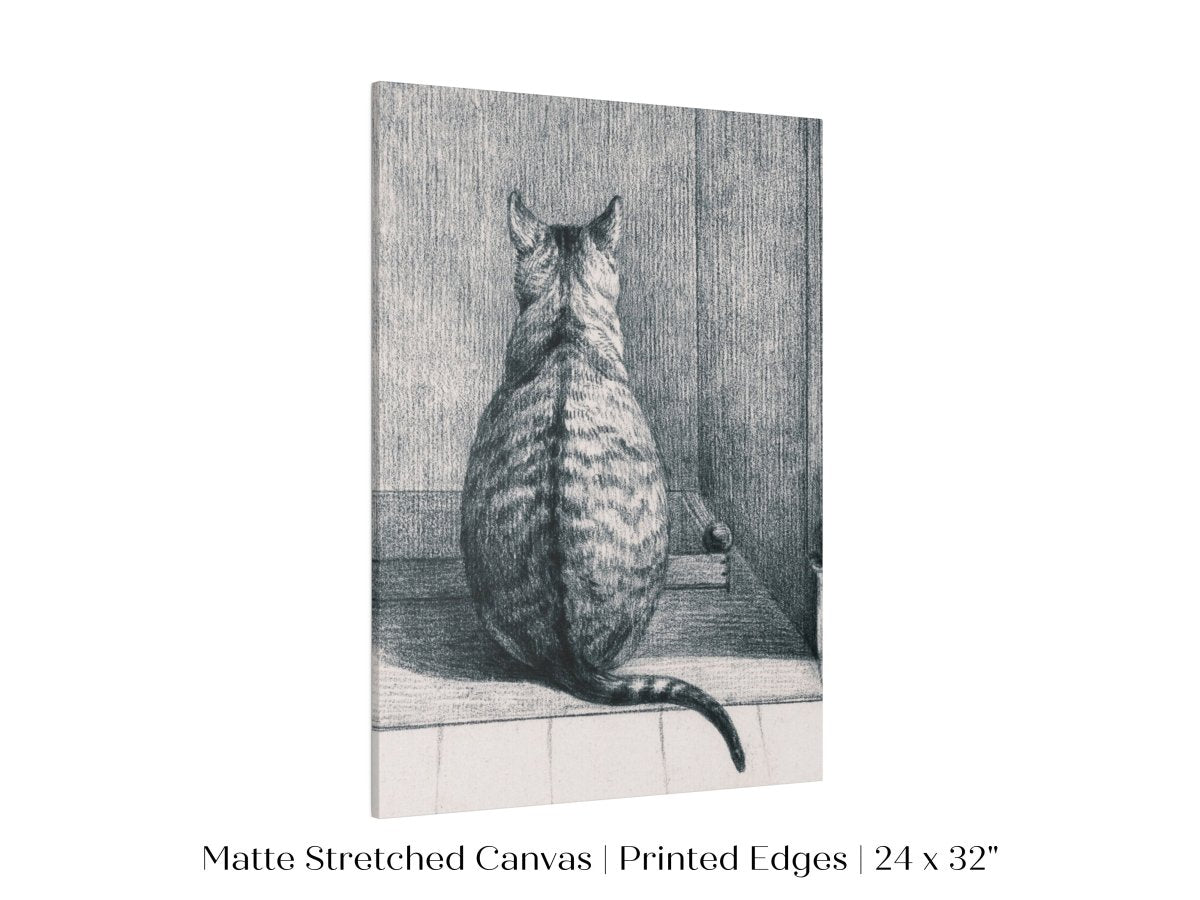 Sitting Cat Sketch | P215 - Single Art Prints - Piccolo Fiore Prints