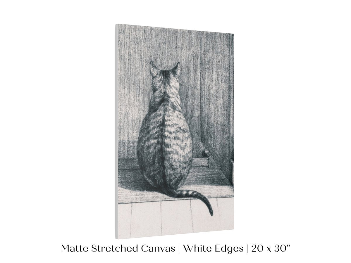 Sitting Cat Sketch | P215 - Single Art Prints - Piccolo Fiore Prints