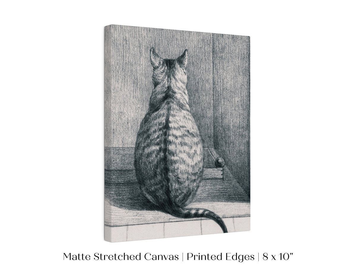 Sitting Cat Sketch | P215 - Single Art Prints - Piccolo Fiore Prints
