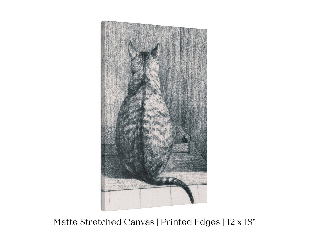 Sitting Cat Sketch | P215 - Single Art Prints - Piccolo Fiore Prints
