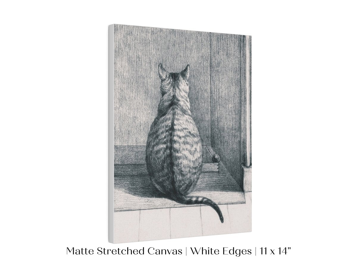 Sitting Cat Sketch | P215 - Single Art Prints - Piccolo Fiore Prints