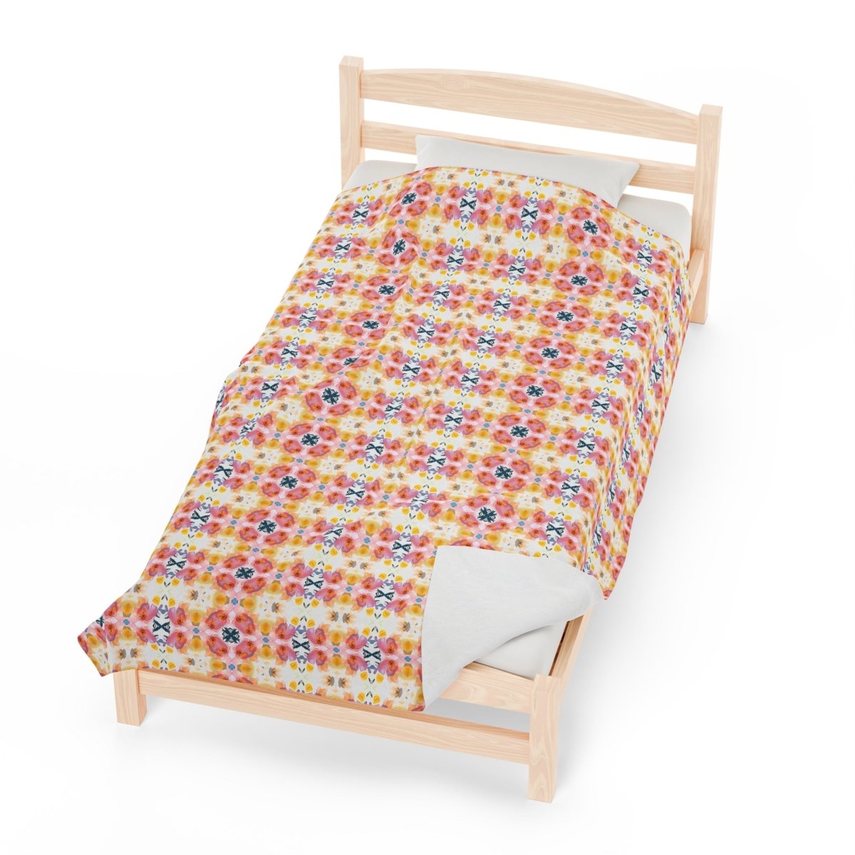 Spring Bloom Stripe | Minky Throw Blanket - Minky Throw Blanket - Piccolo Fiore Prints