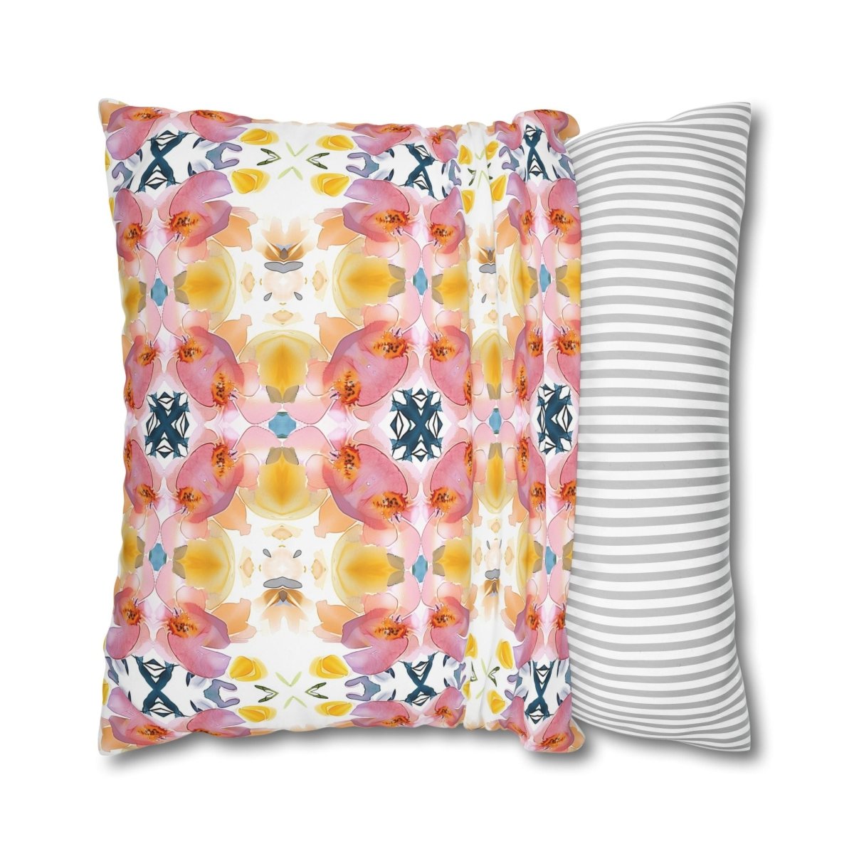 Spring Bloom Stripe | Throw Pillow - Throw Pillow - Piccolo Fiore Prints