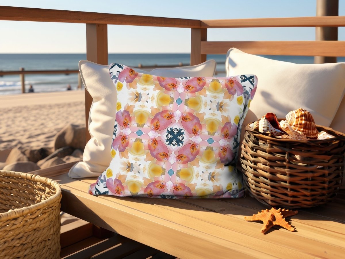 Spring Bloom Stripe | Throw Pillow - Throw Pillow - Piccolo Fiore Prints