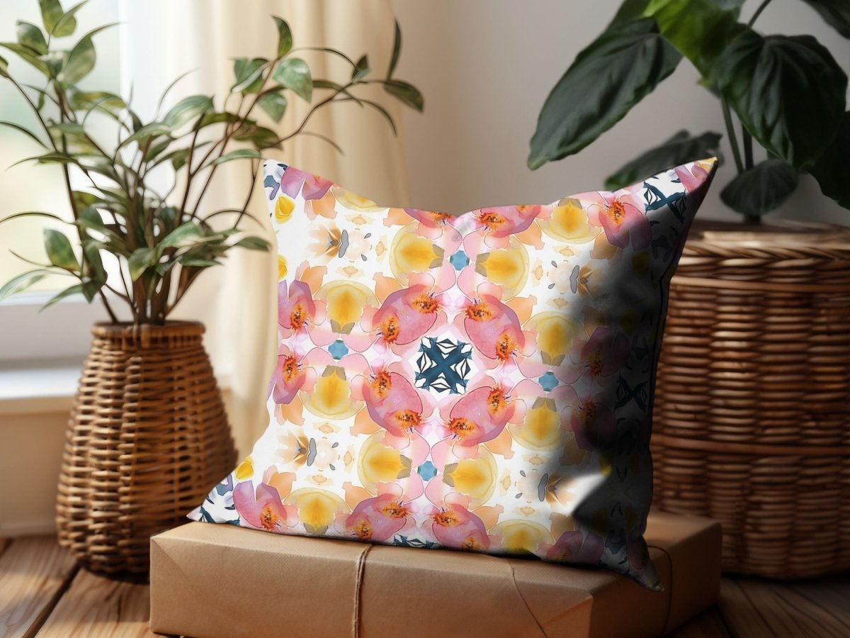 Spring Bloom Stripe | Throw Pillow - Throw Pillow - Piccolo Fiore Prints