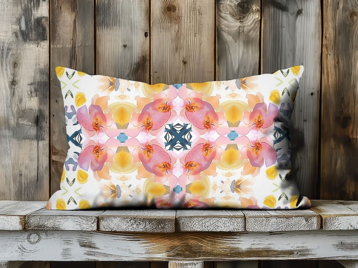 Spring Bloom Stripe | Throw Pillow - Throw Pillow - Piccolo Fiore Prints