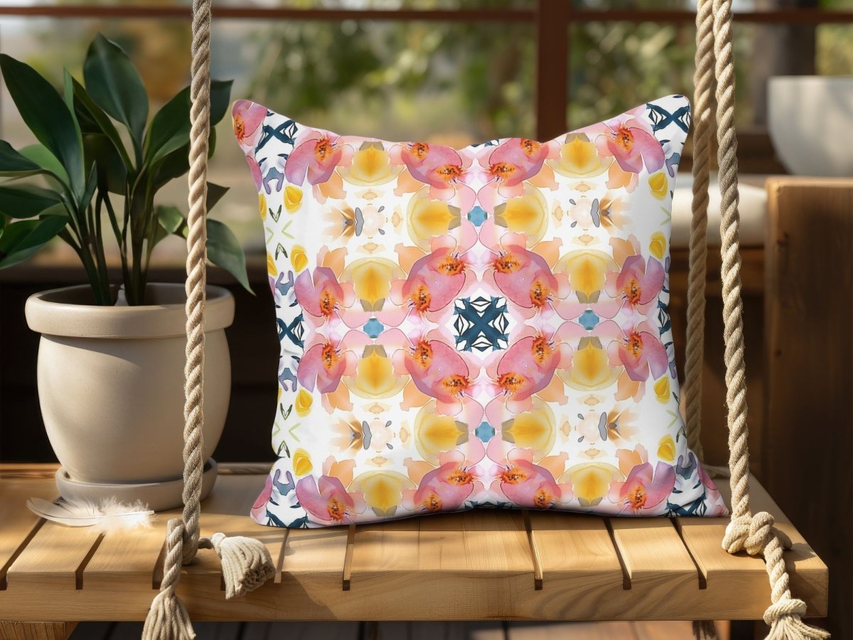 Spring Bloom Stripe | Throw Pillow - Throw Pillow - Piccolo Fiore Prints