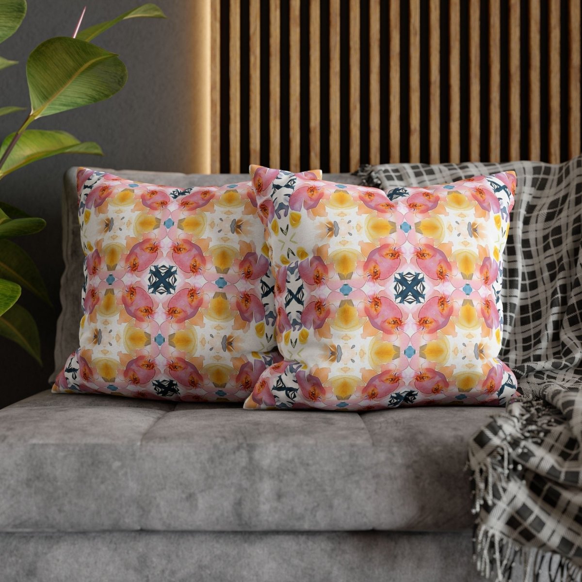 Spring Bloom Stripe | Throw Pillow - Throw Pillow - Piccolo Fiore Prints