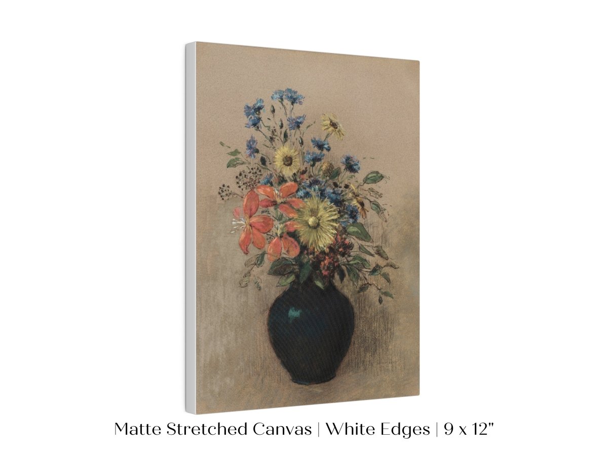 Still Life with a Black Vase of Flowers | P382 - Single Art Prints - Piccolo Fiore Prints