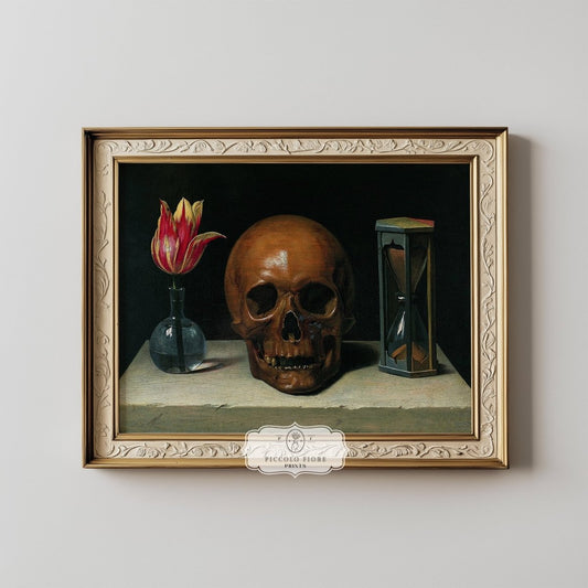 Still Life with a Skull | Philippe de Champaigne | Digital Download | P1046 - Landscape Single Art Prints | DD - Piccolo Fiore Prints