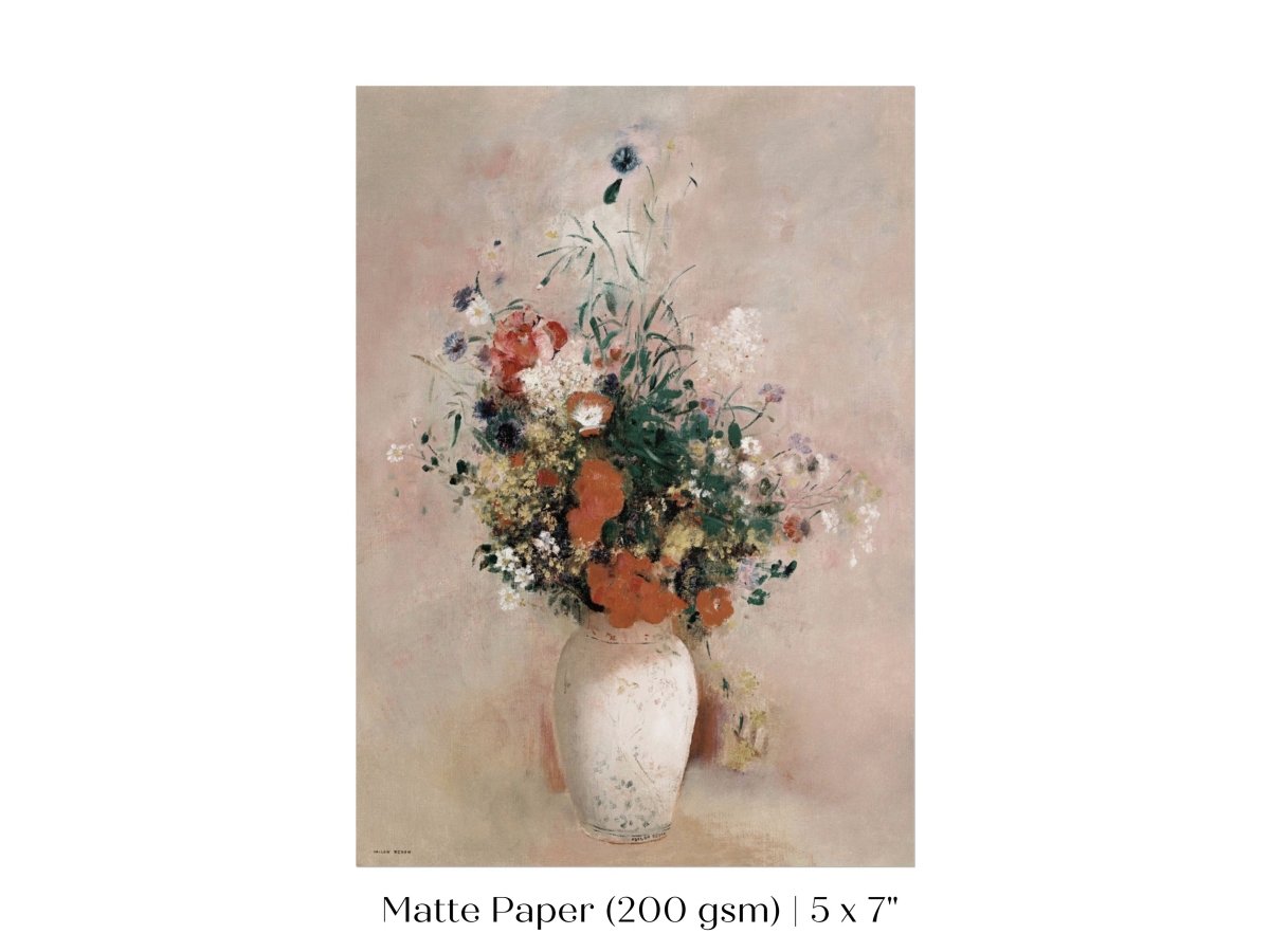 Still Life with a Vase of Flowers | P379 - Single Art Prints - Piccolo Fiore Prints
