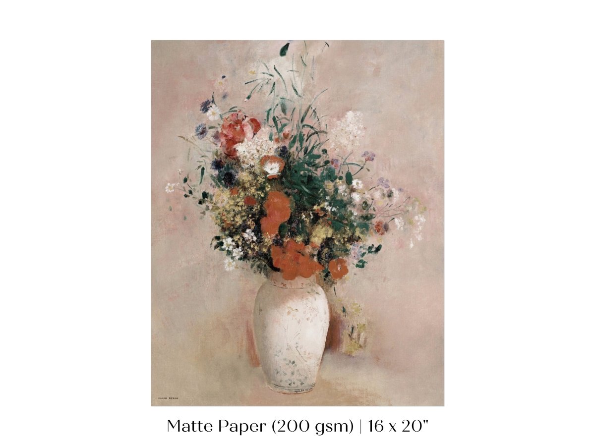Still Life with a Vase of Flowers | P379 - Single Art Prints - Piccolo Fiore Prints