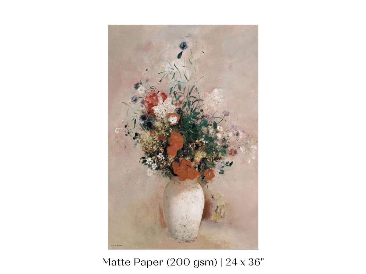 Still Life with a Vase of Flowers | P379 - Single Art Prints - Piccolo Fiore Prints