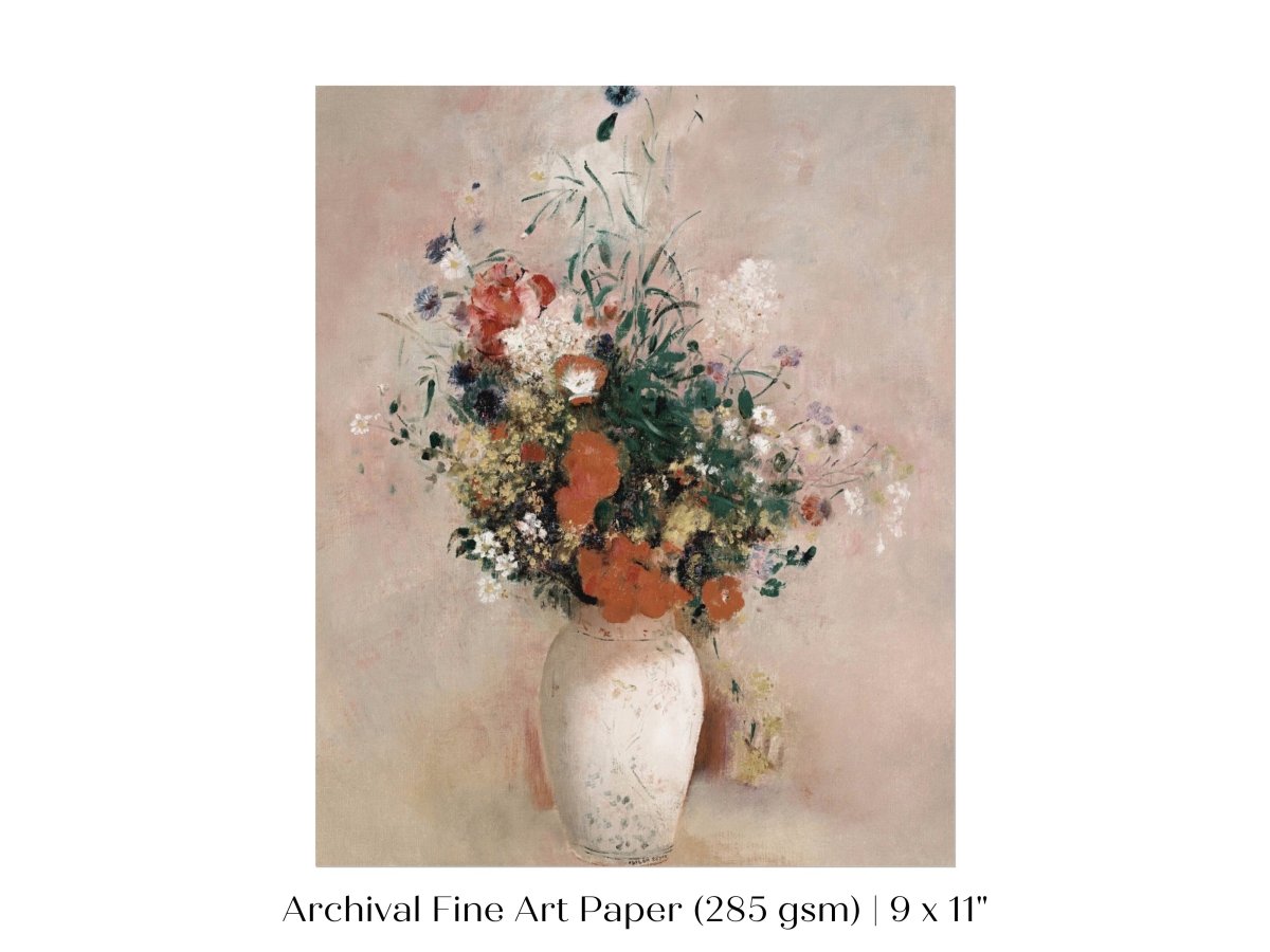 Still Life with a Vase of Flowers | P379 - Single Art Prints - Piccolo Fiore Prints