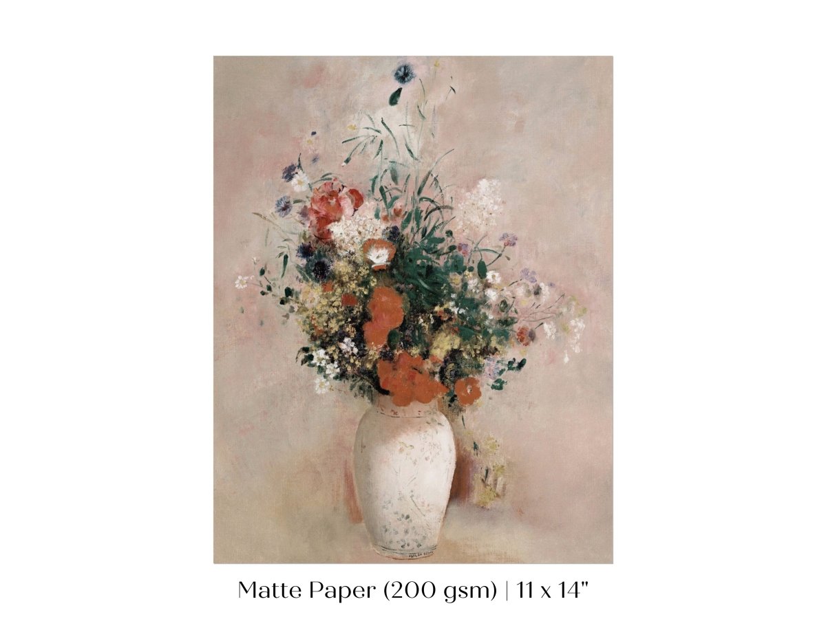 Still Life with a Vase of Flowers | P379 - Single Art Prints - Piccolo Fiore Prints