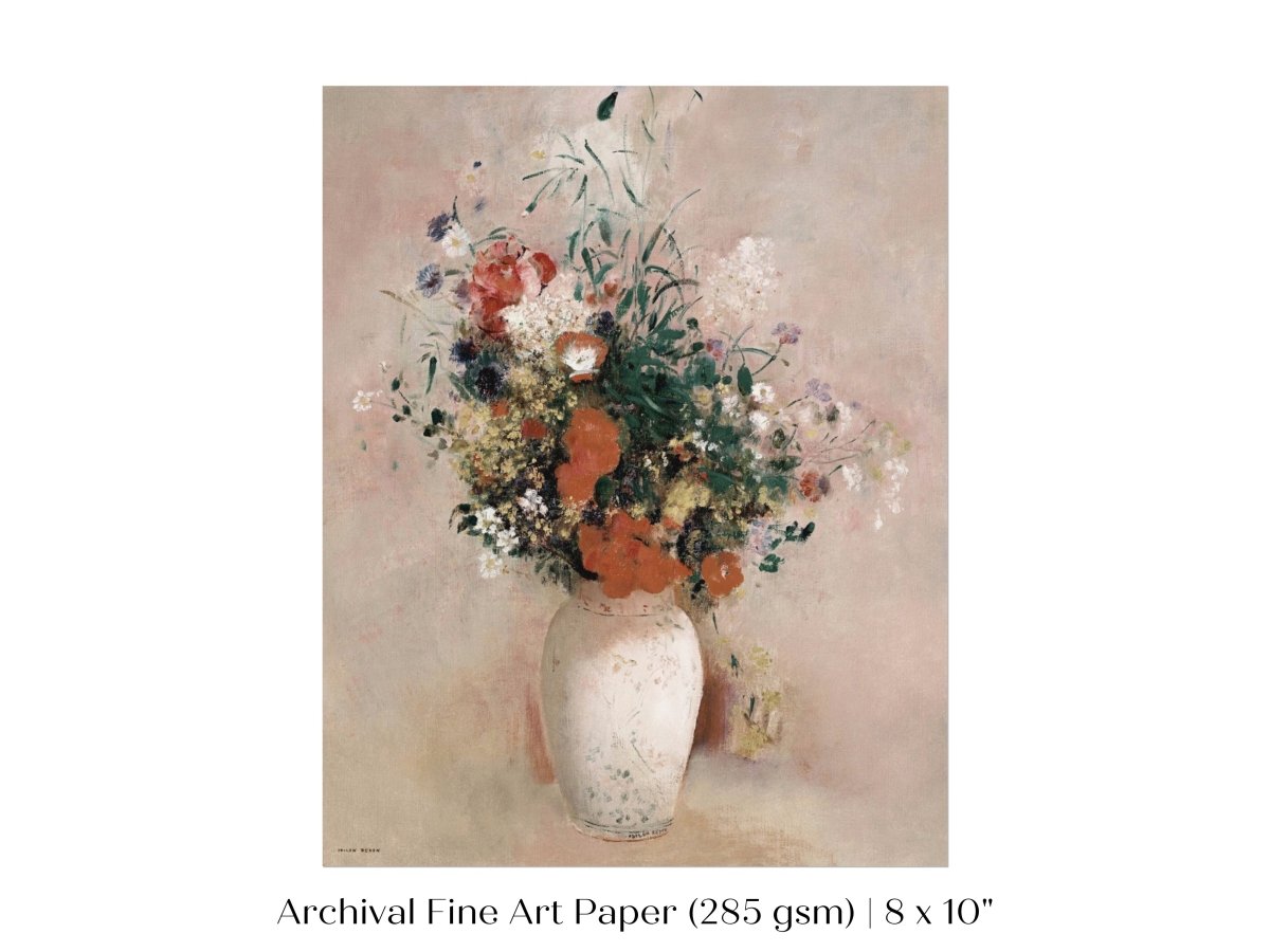 Still Life with a Vase of Flowers | P379 - Single Art Prints - Piccolo Fiore Prints