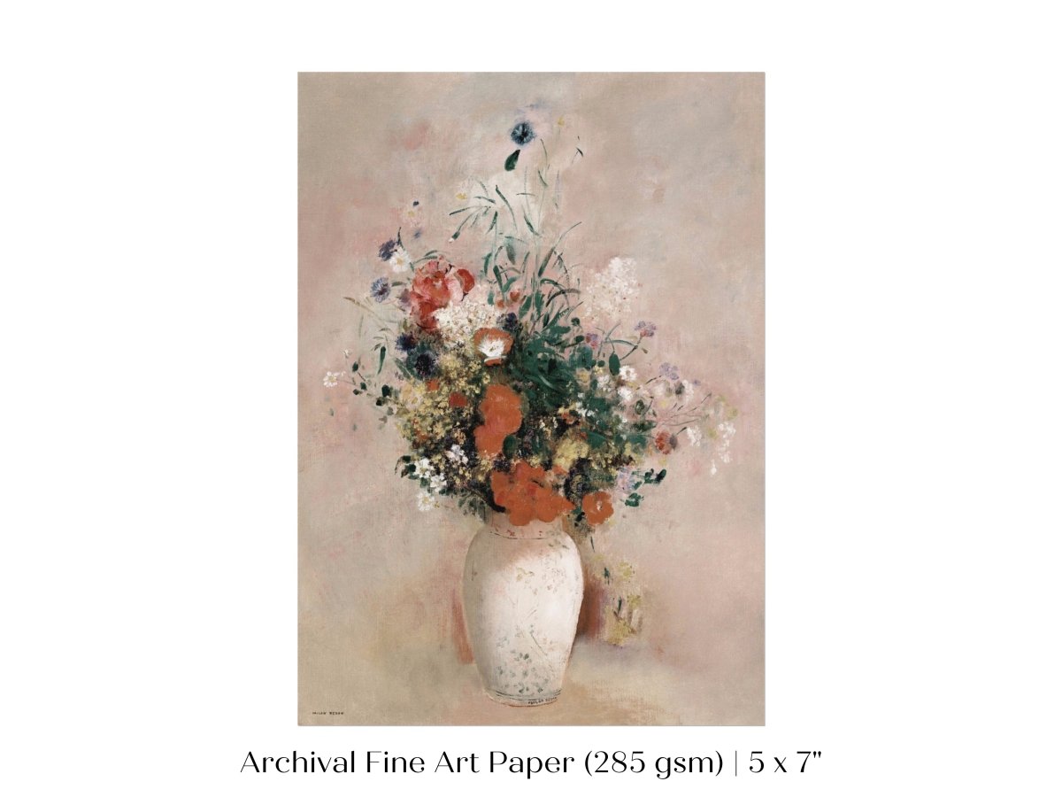 Still Life with a Vase of Flowers | P379 - Single Art Prints - Piccolo Fiore Prints