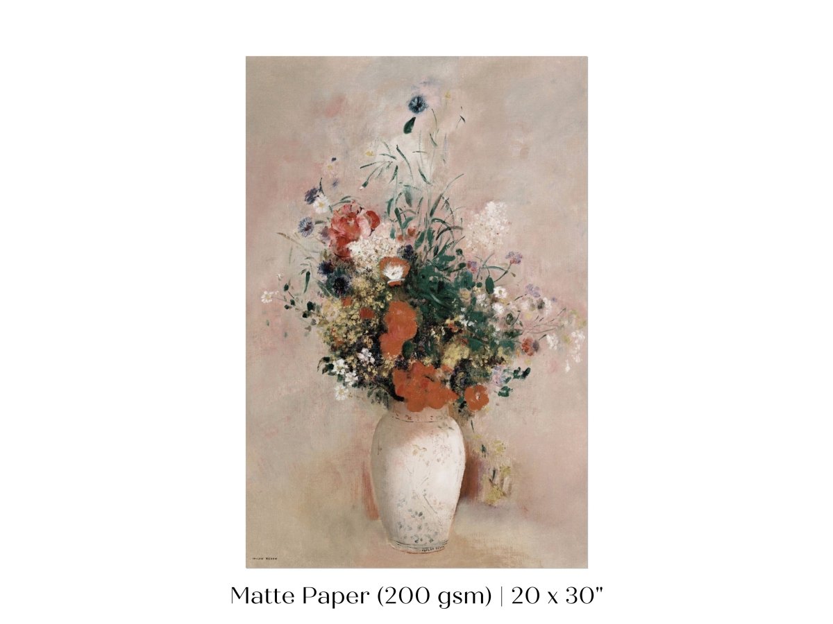Still Life with a Vase of Flowers | P379 - Single Art Prints - Piccolo Fiore Prints