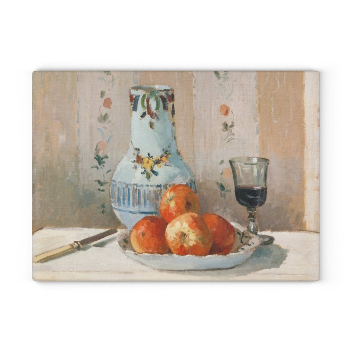 Still Life with Apples and Pitcher | Glass Chopping Board - Glass Chopping Board - Piccolo Fiore Prints