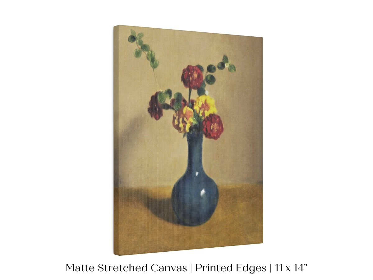 Still Life with Blue Vase of Flowers | P315 - Single Art Prints - Piccolo Fiore Prints