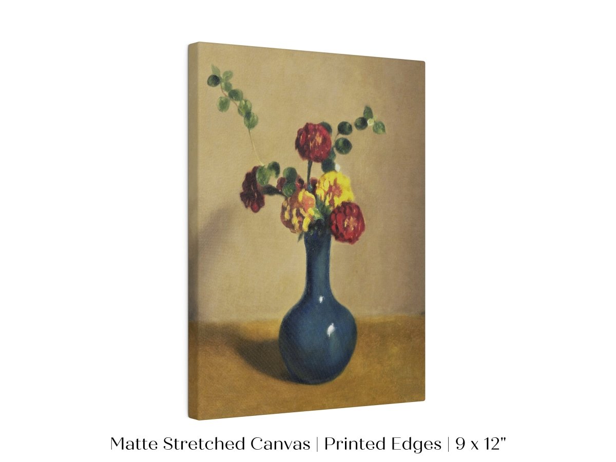 Still Life with Blue Vase of Flowers | P315 - Single Art Prints - Piccolo Fiore Prints
