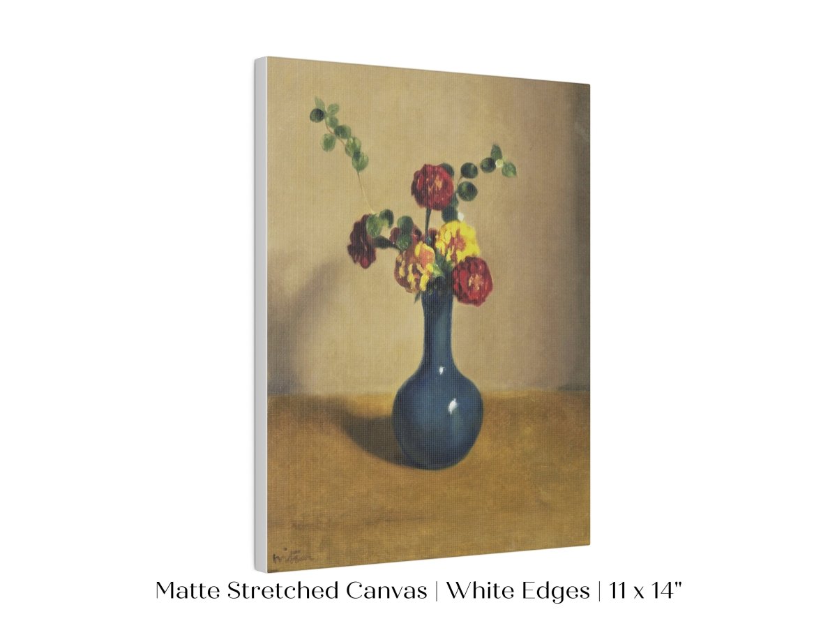 Still Life with Blue Vase of Flowers | P315 - Single Art Prints - Piccolo Fiore Prints