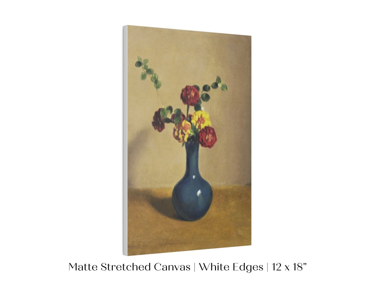 Still Life with Blue Vase of Flowers | P315 - Single Art Prints - Piccolo Fiore Prints